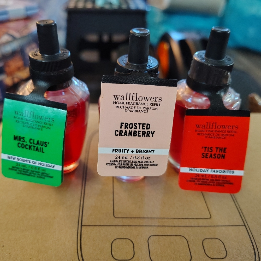 3 Pack Holidays Wallflower Refill Bath And Body Works (NWT)